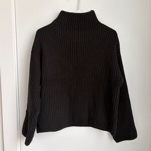 Funnel neck wool sweater